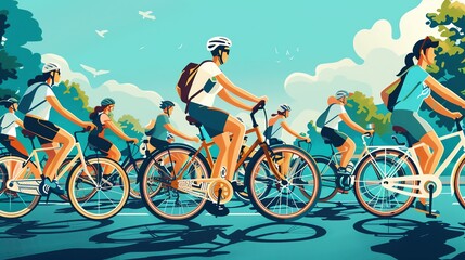Fototapeta premium cycling in the city