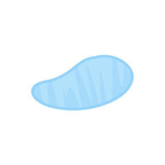 Fototapeta premium Water drops and puddles cartoon element. Vector illustration 