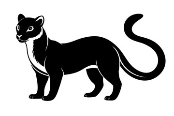 fossa silhouette line art vector illustration