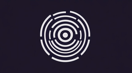 Objectives and targets symbolized in a sleek glyph icon for goal setting. Dreamwoven Glyphs. Illustration