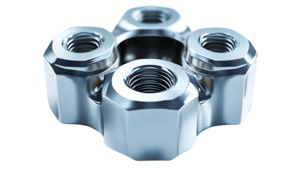 HighQuality Metallic Nuts in a Cluster Formation for Industrial and Mechanical Applications