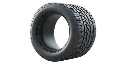 Obraz premium HighPerformance Tire with Detailed Tread Pattern for Automotive and Transportation Needs