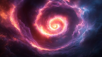 A mystical storm of vibrant plasma waves, spiraling through an interdimensional gateway, twisting space and time into a hypnotic vortex of color,