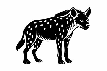 hyena silhouette line art vector illustration
