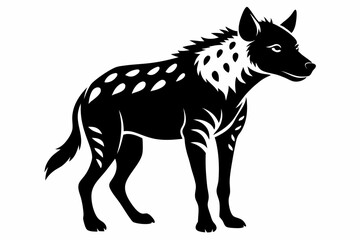 hyena silhouette line art vector illustration
