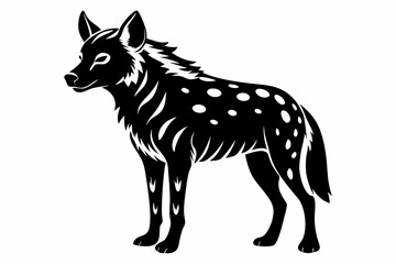 hyena silhouette line art vector illustration