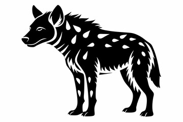 hyena silhouette line art vector illustration