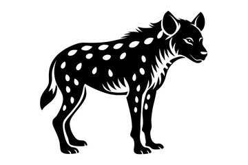 hyena silhouette line art vector illustration