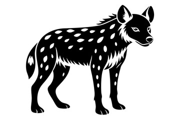 hyena silhouette line art vector illustration