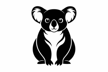 koala silhouette line art vector illustration