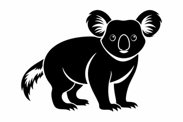 koala silhouette line art vector illustration