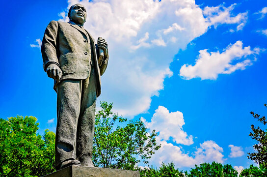 Dr. Martin Luther King Jr. statue at Kelly Ingram Park in Birmingham Alabama, noteworthy site in the American Civil Rights Movement