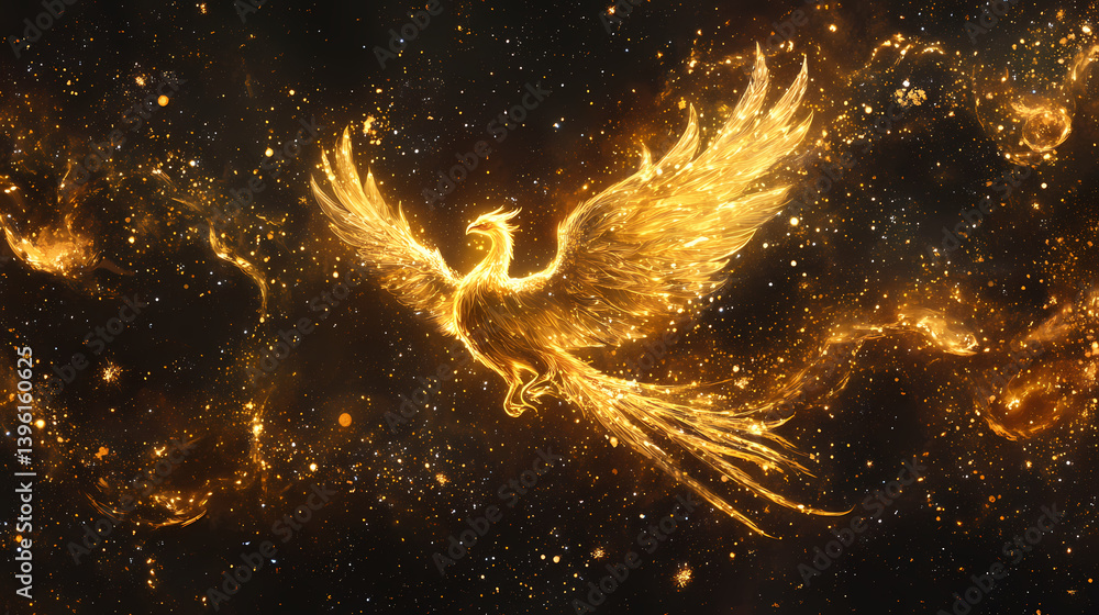 Wall mural cosmos radiant phoenix