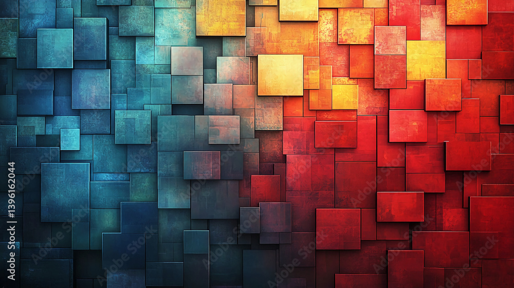 Aufkleber abstract colorful squares background design for wallpaper or graphic design projects and presentatio