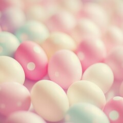 A vibrant assortment of colorful Easter eggs grouped together in a pile.