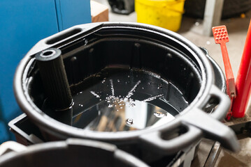 Car Front During Repair Service