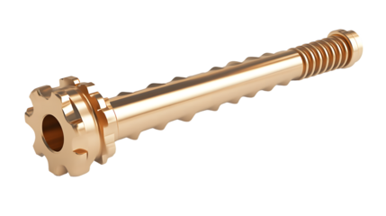 Precision Machined Gear and Screw Assembly for Industrial Applications