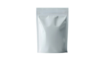Sealed White Plastic Bag with Zipper Closure for Packaging and Storage Solutions