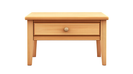 Fototapeta premium Simple Wooden Side Table with Drawer for Home Decor and Storage Solutions