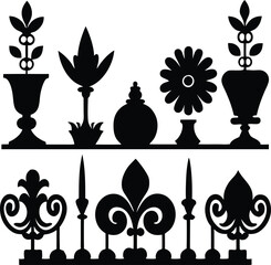 Decorative Divider silhouette Vector