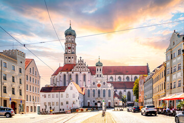 Obraz premium Basilika Sankt Ulrich und Afra, Augsburg, Bayern, Deutschland