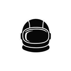Black And White Illustration Of An Astronaut Helmet Space Exploration Concept