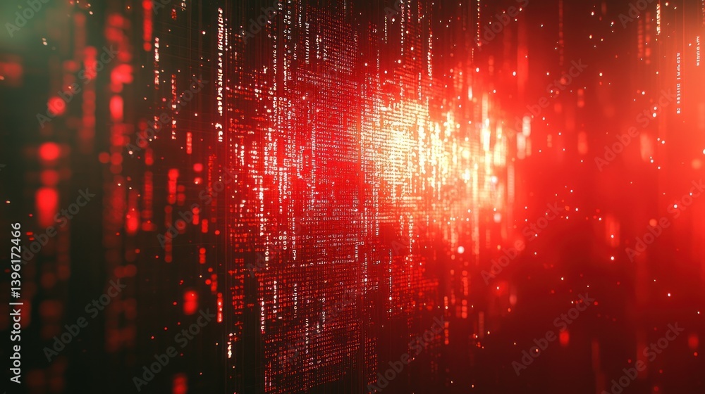 Poster abstract digital data stream