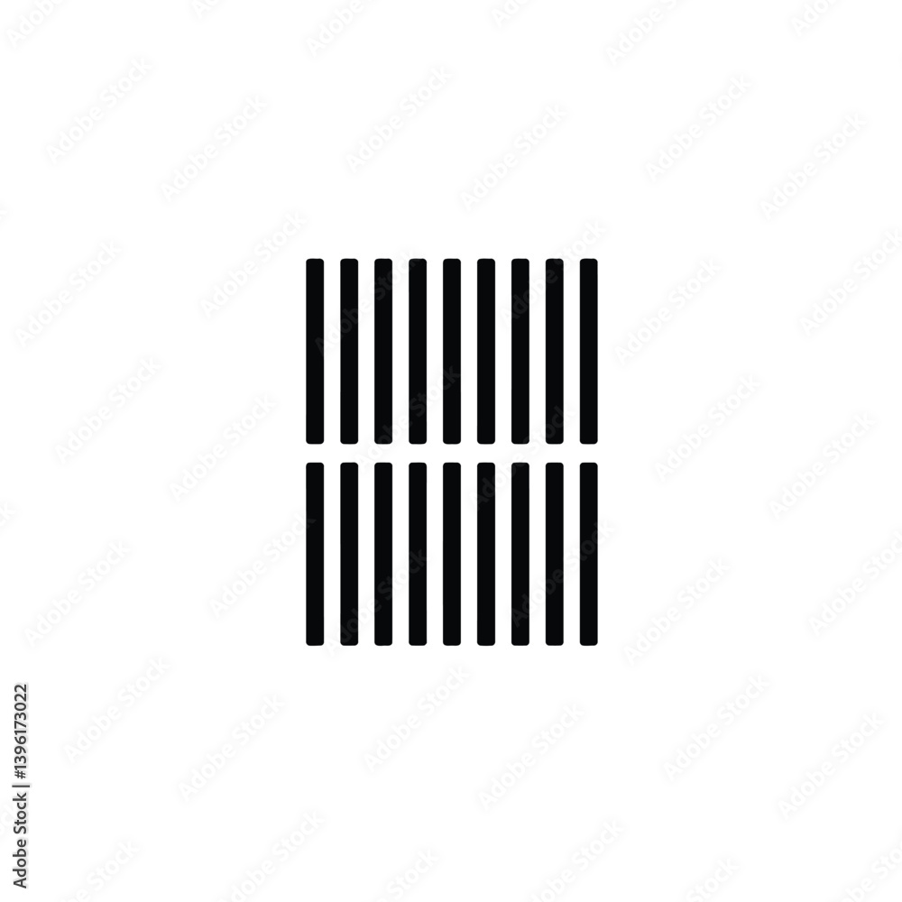 Poster simple geometric background of vertical bars forming a square shape vector
