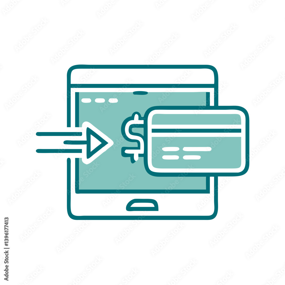 Poster digital payment gateway with credit card transition