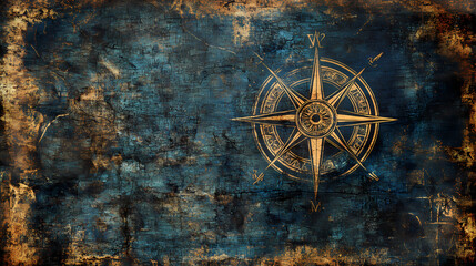 Discover an ancient grunge background featuring deep blue accents. this unique design is perfect for artistic projects, representing exploration and adventure. Mystic Parchment. Illustration