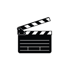 Black And White Clapperboard Illustration For Filmmaking Industry And Cinematic Arts