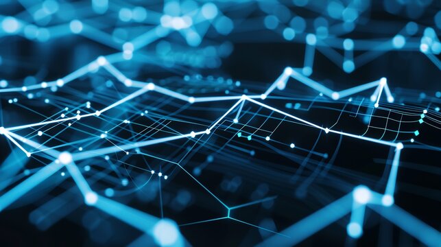 Abstract background of overlapping transparent polygons digital blue tones ideal for tech company branding pitch decks or UI backdrops