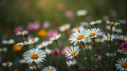 Daisies Chamomile Flower Field Wildflower Cottagecore Background Field