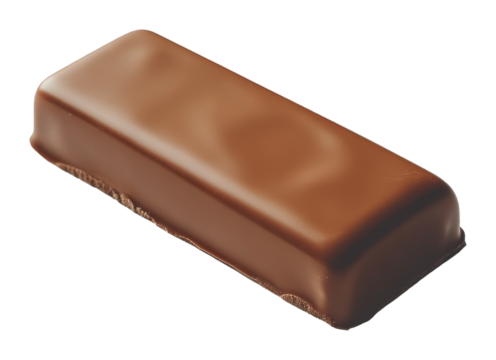 Delicious milk chocolate bar on a transparent background, sweet and tempting treat