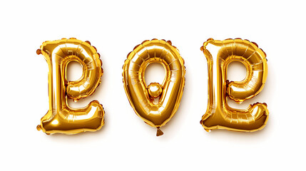 Golden balloon alphabet, gleaming font letter isolated helium, shimmering foil set text gold, celebratory decorative shiny, luxurious festive party. Shimmering Inscription. Illustration