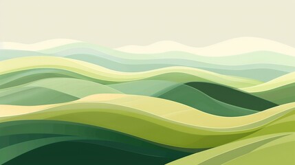 Obraz premium Abstract concept of rolling hills soft sweeping lines of nature inspired colors ideal for health focused brands eco friendly designs and nature conservation advertisements