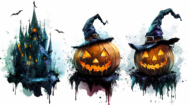 halloween jack olantern pumpkins