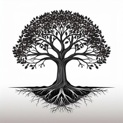 vector tree silhouette