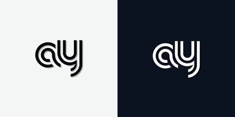 Modern Abstract Initial letter AY logo.