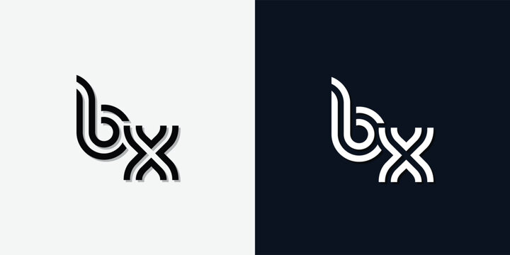 Modern Abstract Initial letter BX logo.