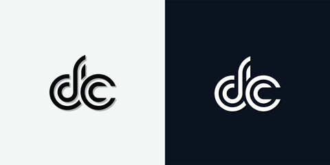 Modern Abstract Initial letter DC logo.