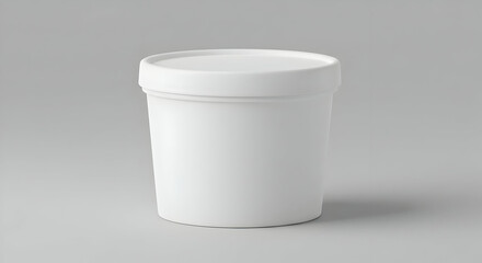Empty White Plastic Container Mockup
