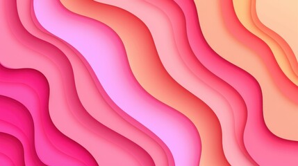 Discover a vibrant mix of curves and colors in a soft pink backdrop that adds a fresh and lively touch to your space.