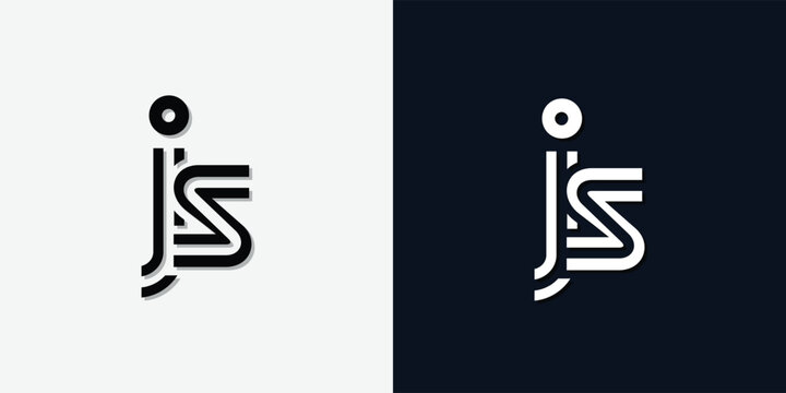 Modern Abstract Initial letter JS logo.