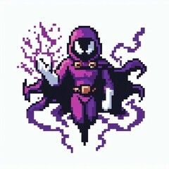 Here are a few title options for your pixel art villain all under 100 characters and suitable for an