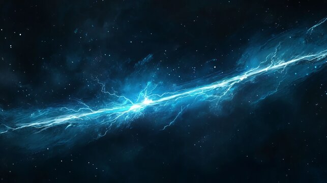 Download blue lightning bolt energy discharge with stars background high resolution wallpaper free image