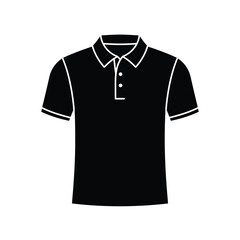 Minimalist Black Polo Shirt Graphic Element For Fashion Design Projects