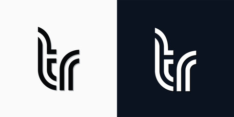 Modern Abstract Initial letter TR logo.