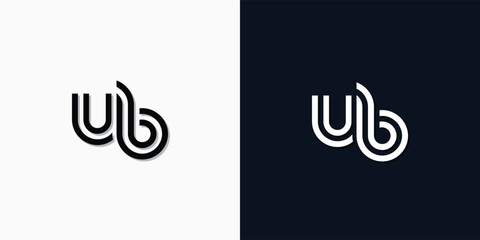 Modern Abstract Initial letter UB logo.