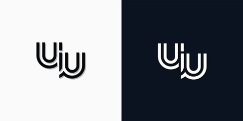Modern Abstract Initial letter UU logo.